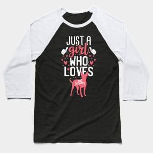 Just a Girl Who Loves Rat Terriers Baseball T-Shirt